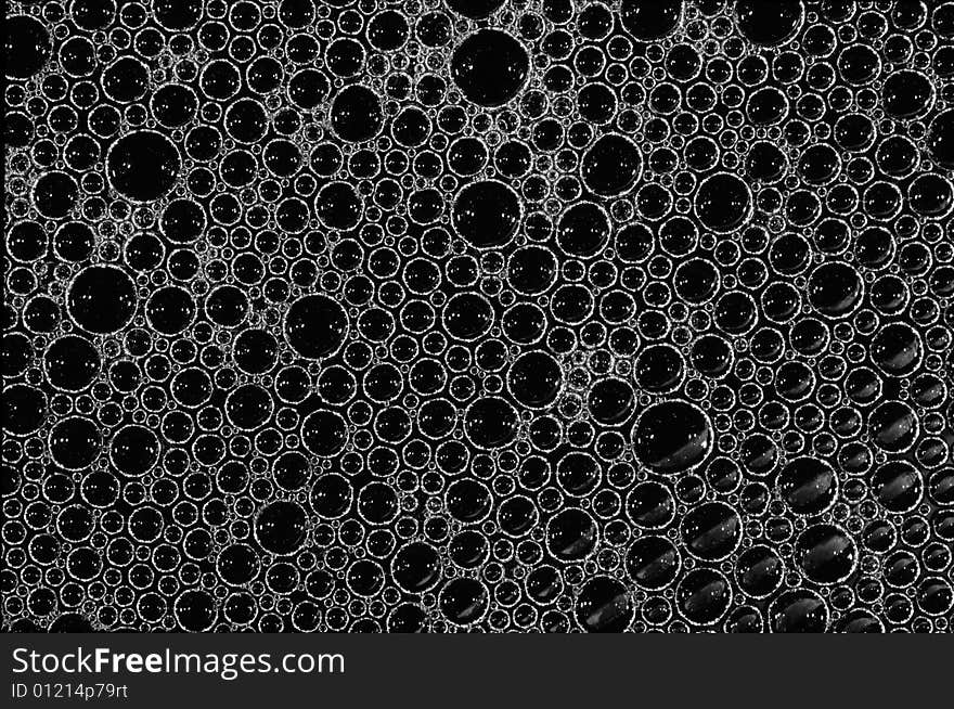 Graphic black and white image of soap bubble layer. Graphic black and white image of soap bubble layer