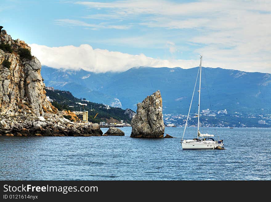 Yacht in sea