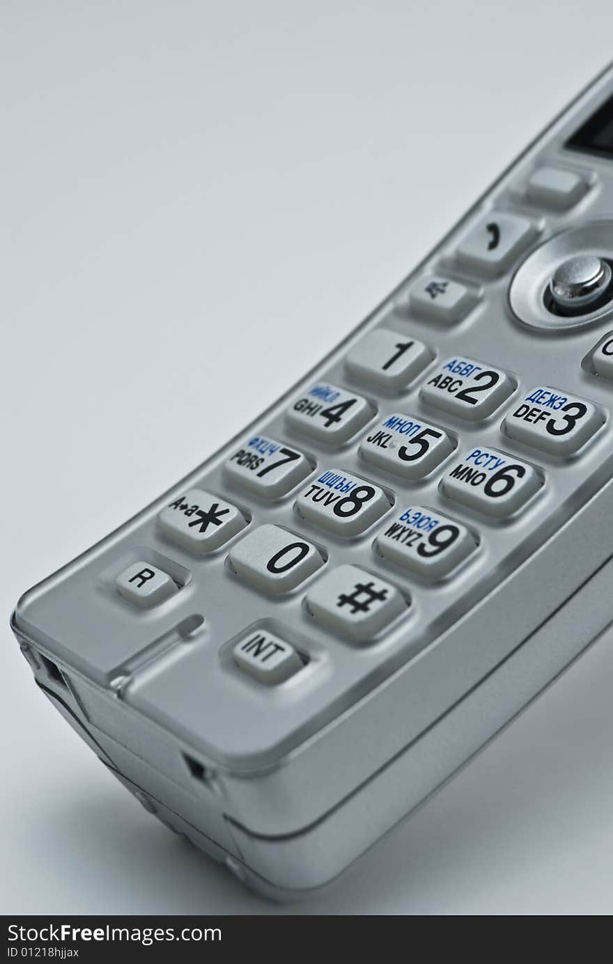 Telephone keyboard by a large plan