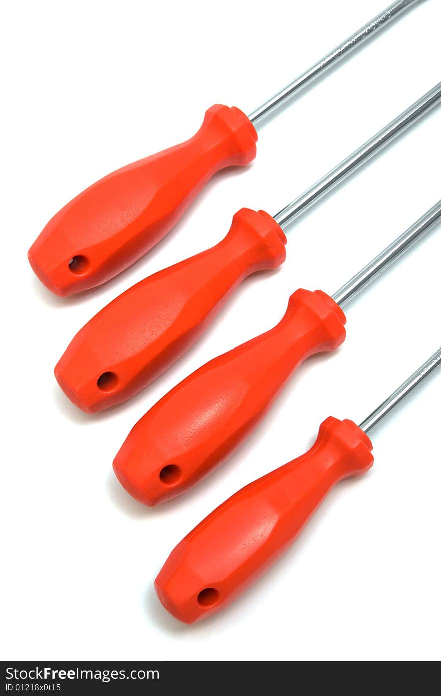 Set of steel screwdrivers