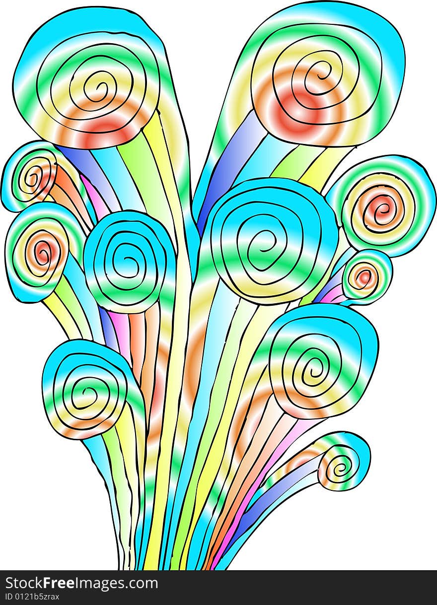 A fully scalable vector illustration of some spirals. A fully scalable vector illustration of some spirals.