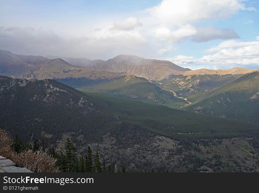 Snow in the Rockies