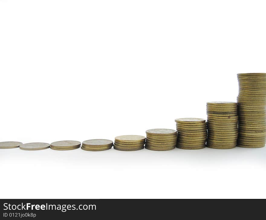 Money, coin, isolated white background