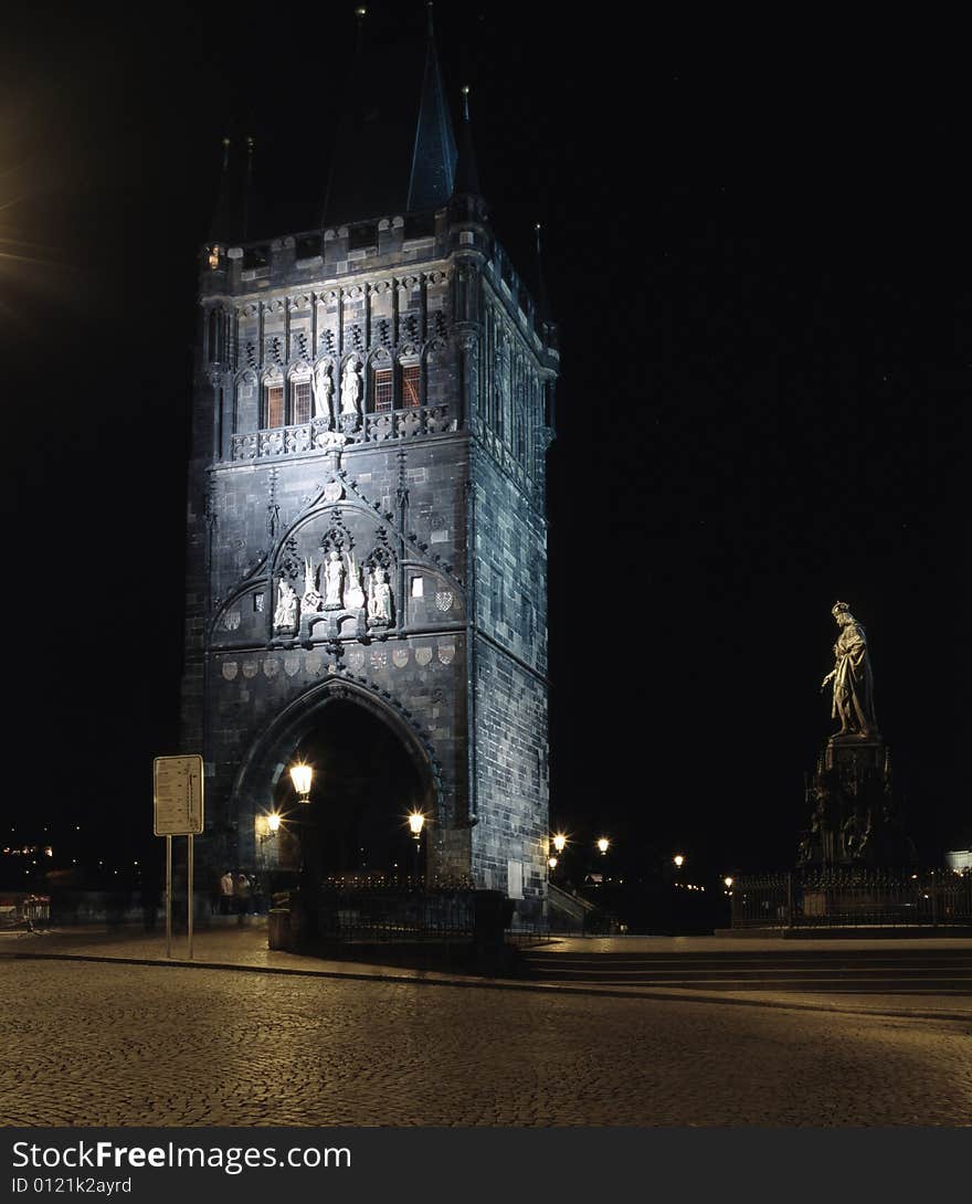 Tower of Karlov most in Old Praha