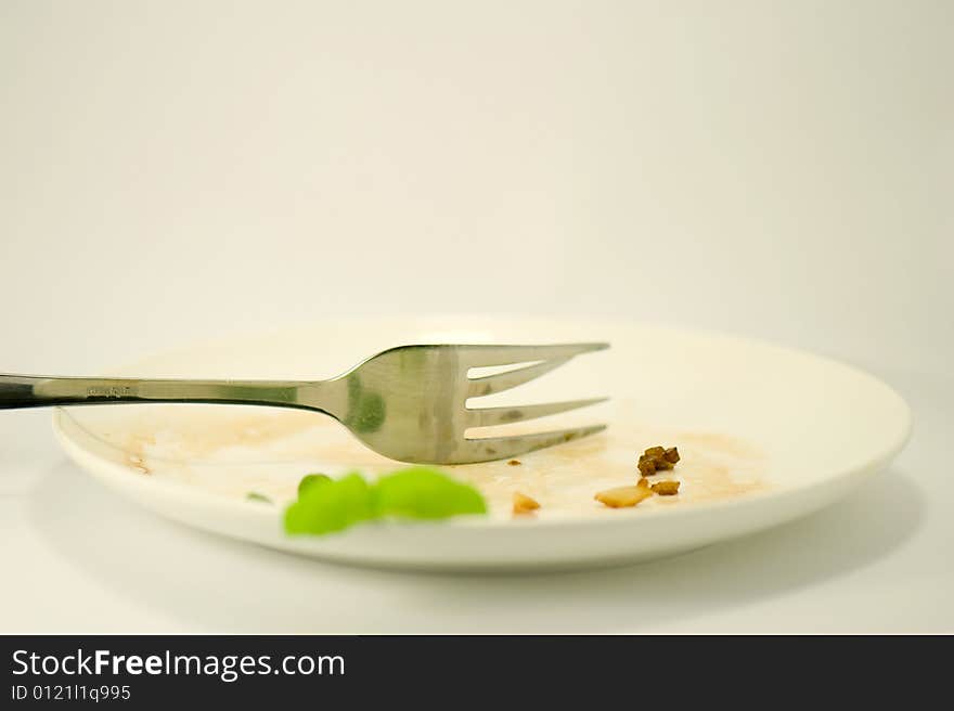 Delicious meal damage fork