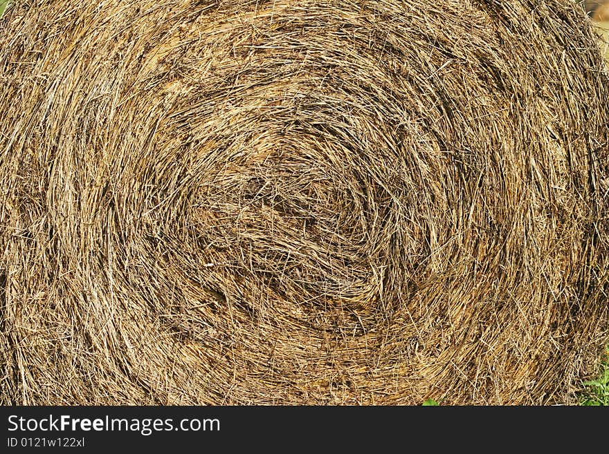 Texture Of Round Hay Bale