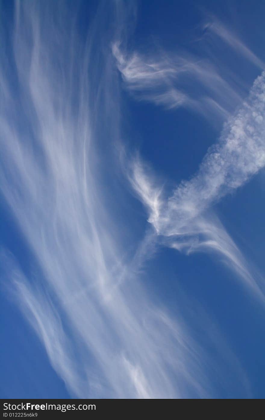 Light translucent clouds in the clear blue sky. Light translucent clouds in the clear blue sky