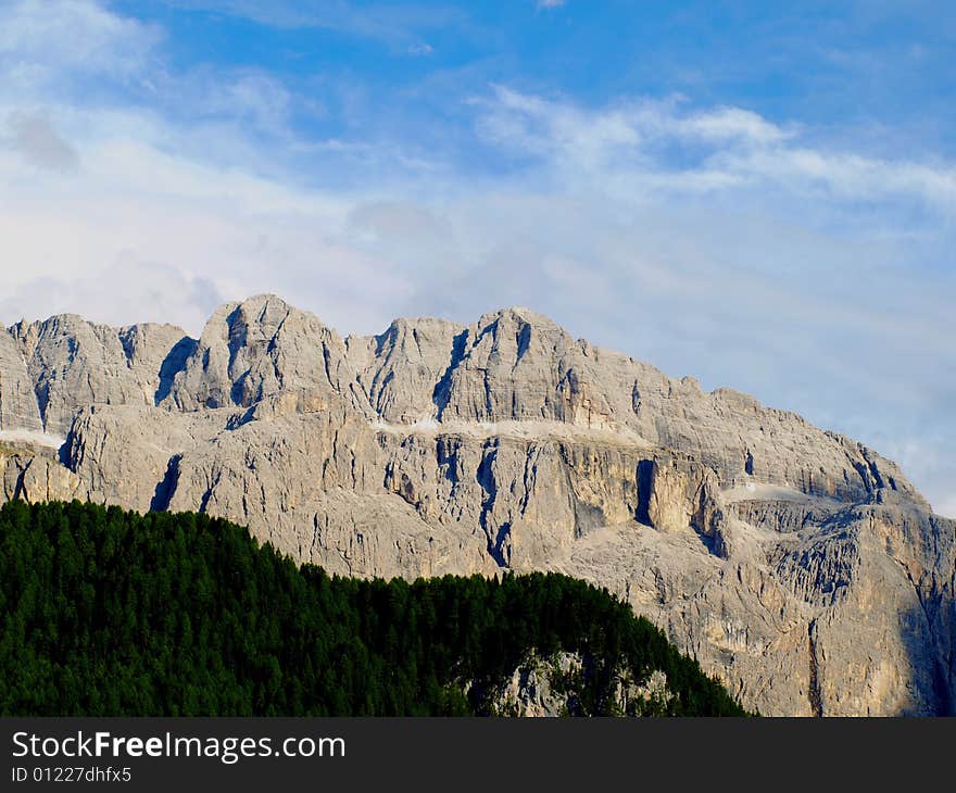 A wonderful shot of the Sella group in Selva Gardena