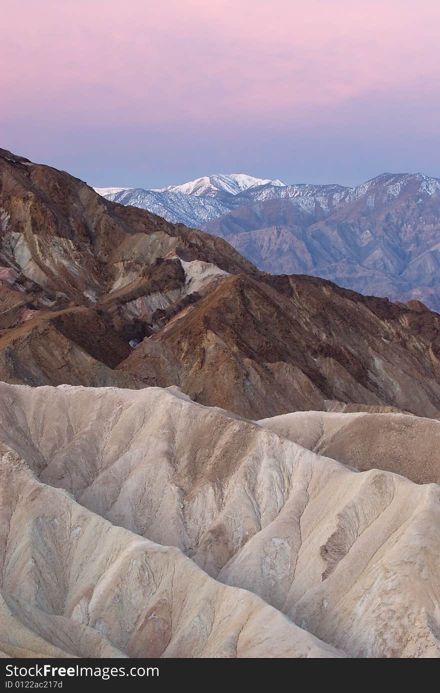 Overlook the death Valley from Zabriskie Point