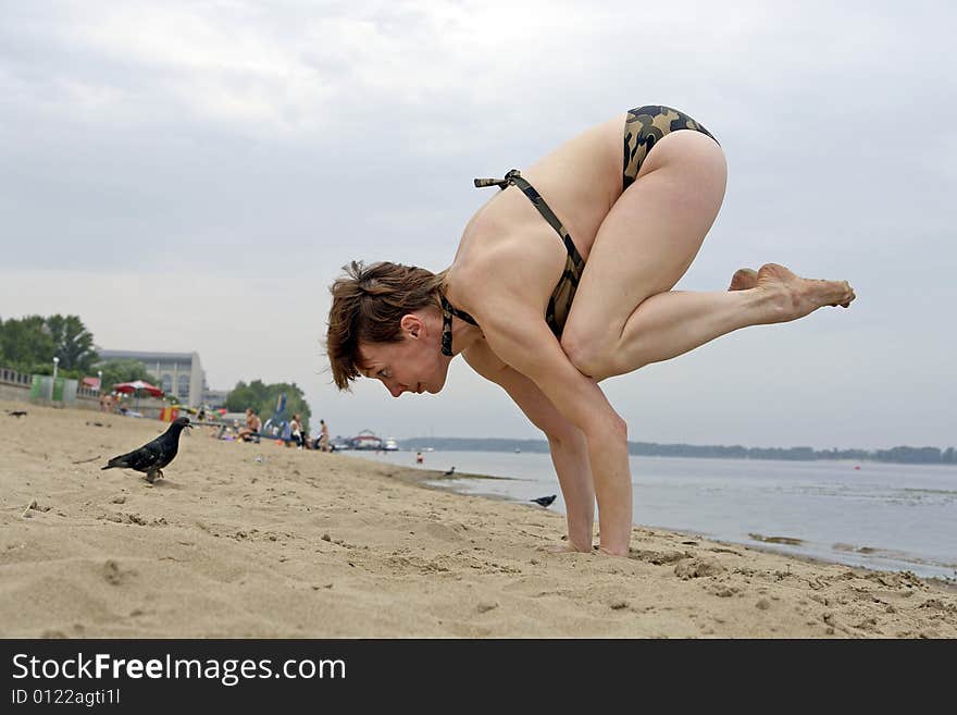 Yoga on the beach