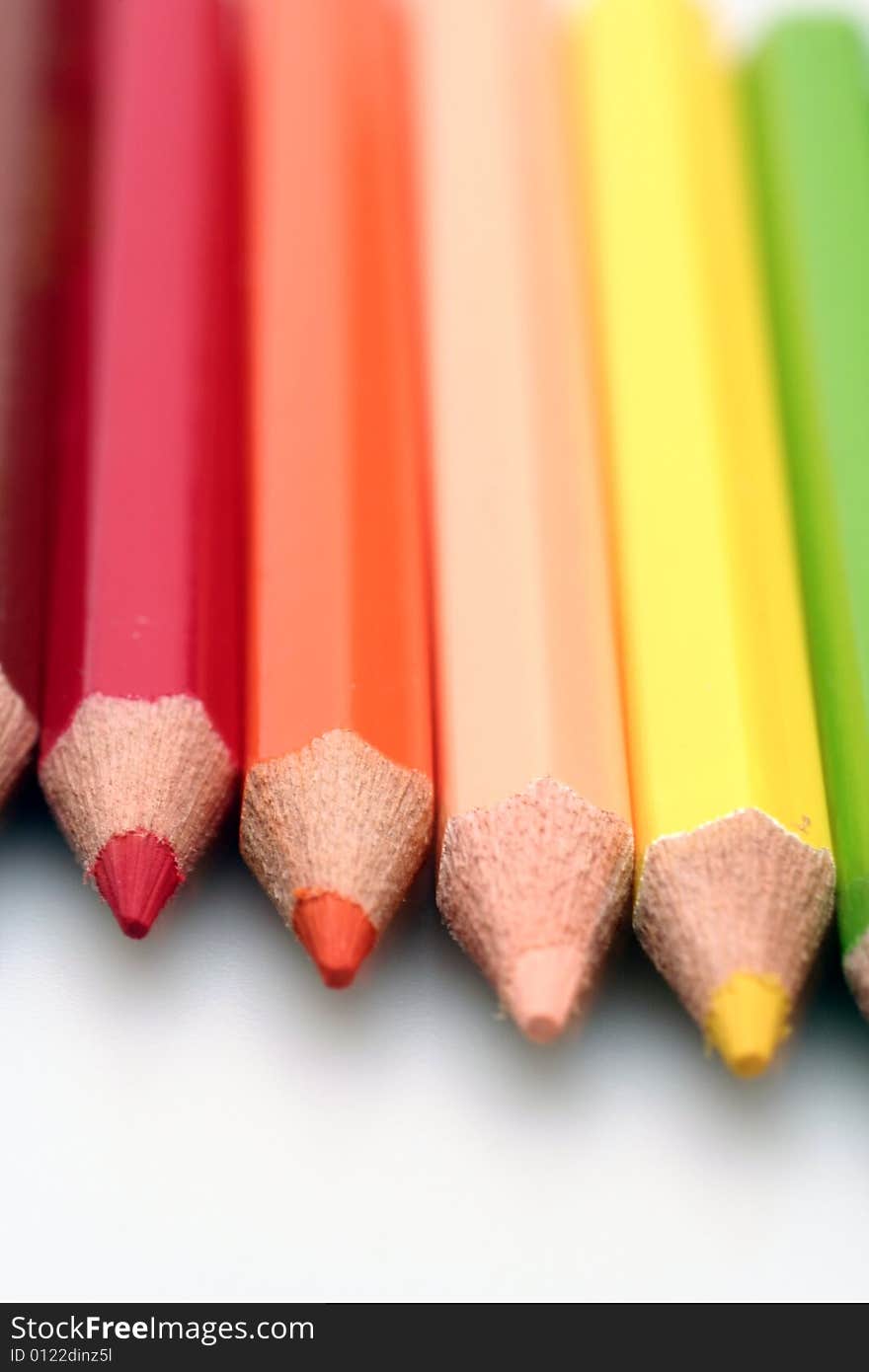 A rainbow of color pencil.