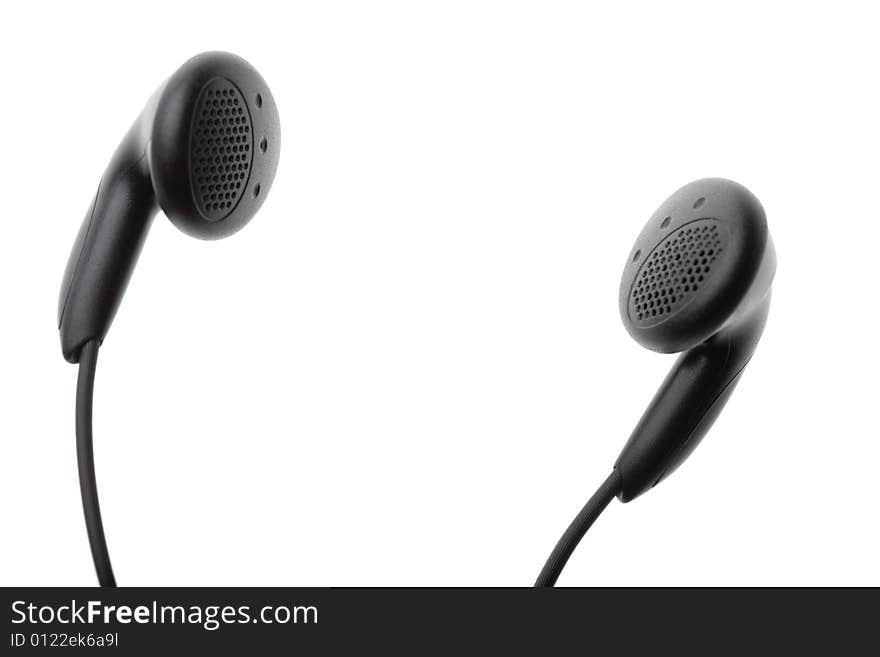 Headphones isolated against white