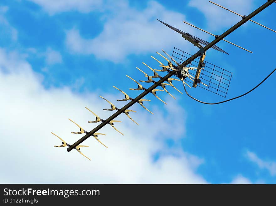 Antenna on a background of the sky