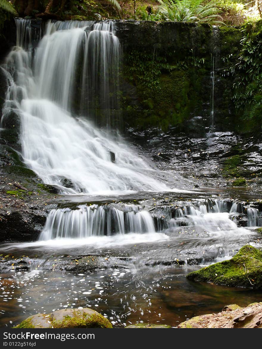 A lovely scene called Horseshoe Falls in Tasmania