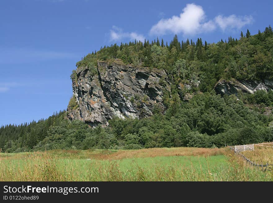 Steep cliff