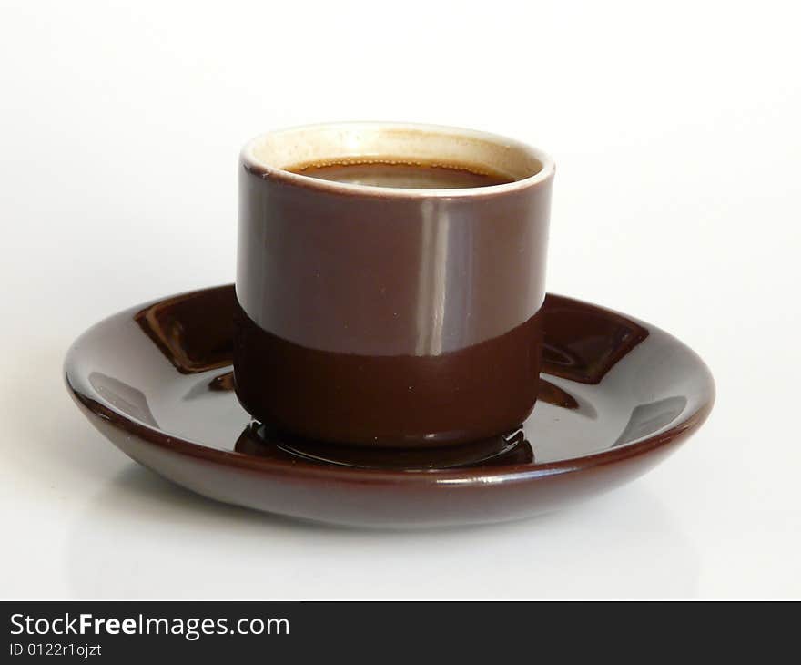 A close up of a cup of Espresso. A close up of a cup of Espresso