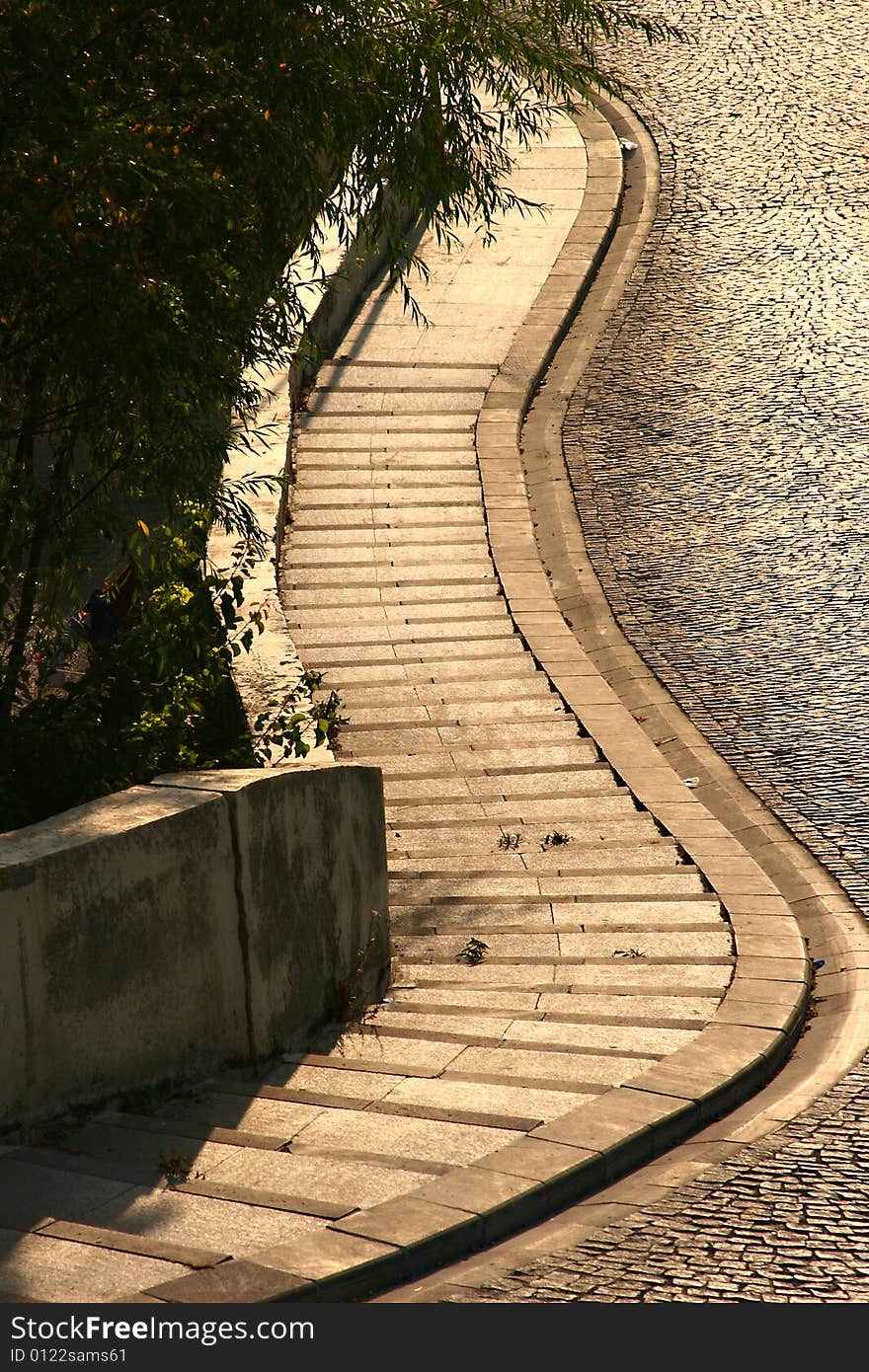 Abstract formed stairs near Taksim, Istanbul