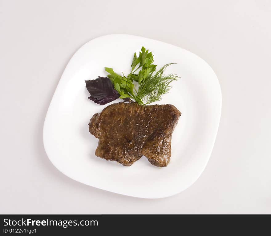 Fried beef steak