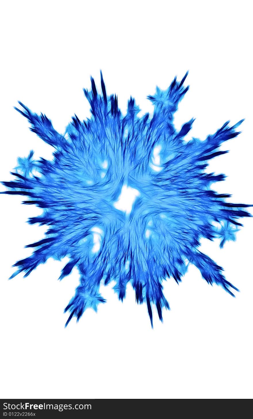 Fractal snowflake on white background