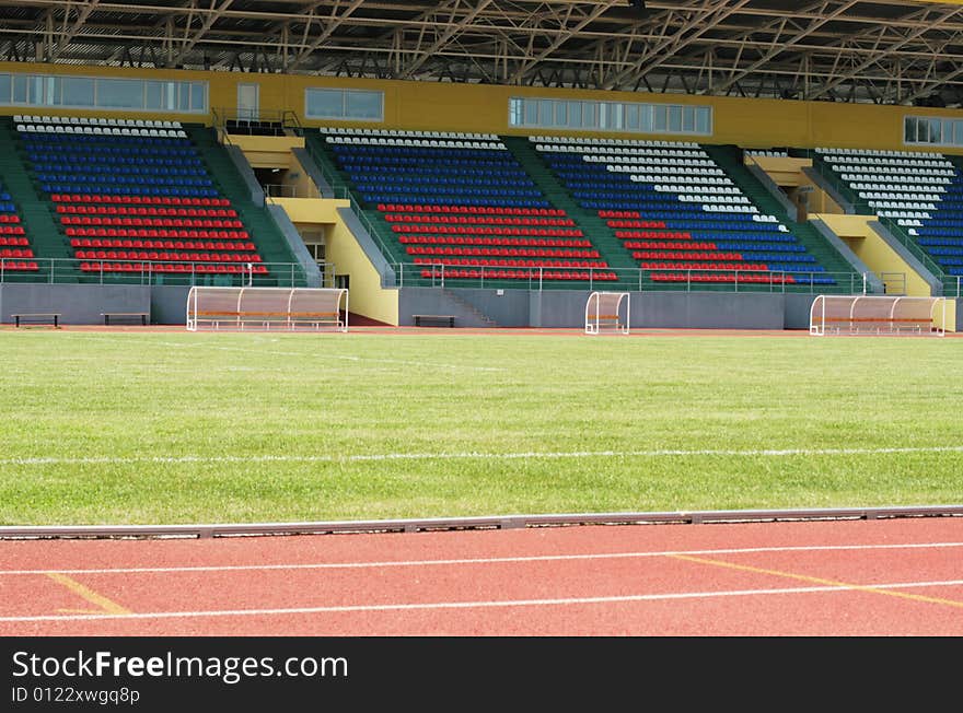 Tribunes of new stadium