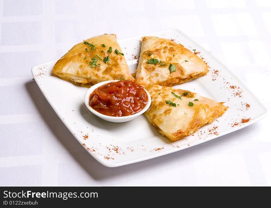 Three Pieses Of Cheese Flat