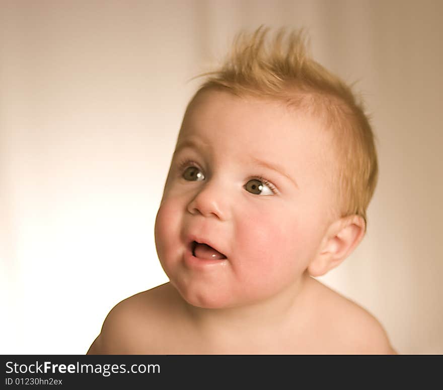 Closeup portrait shot of baby boy. Closeup portrait shot of baby boy