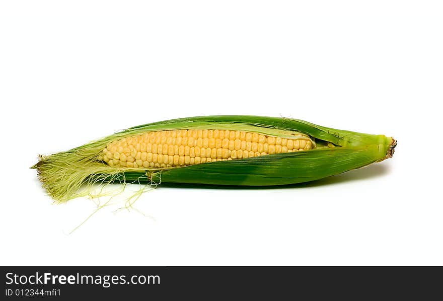 Corncob isolated on white