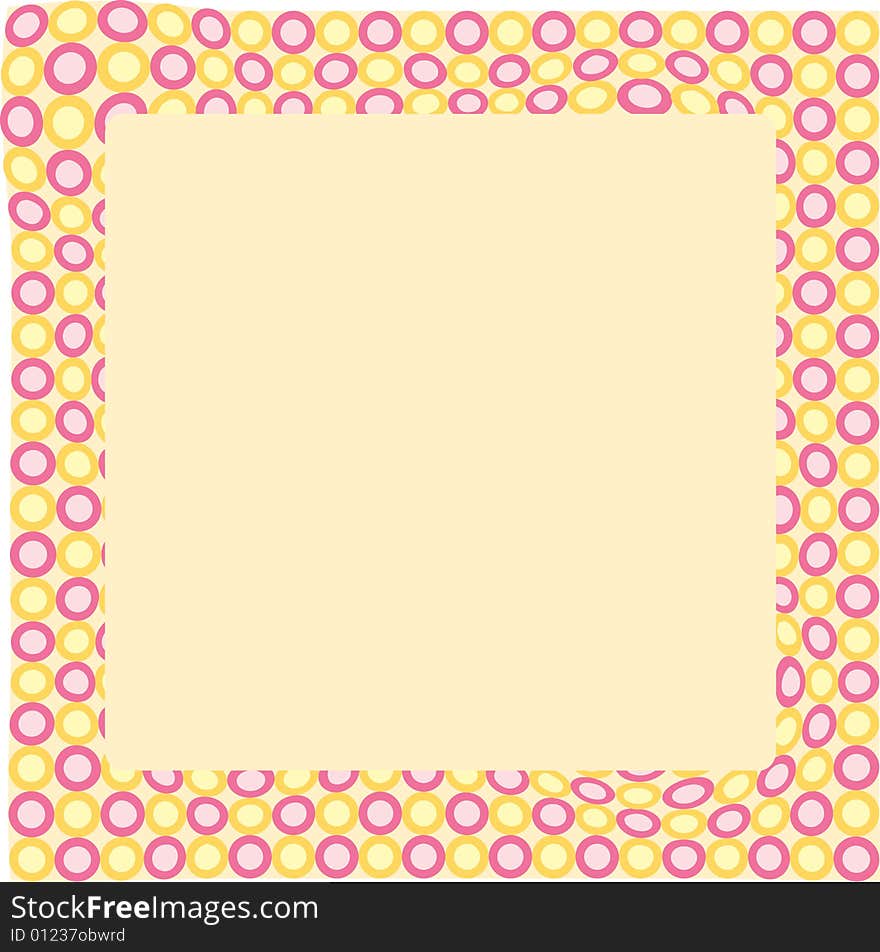 Vector illustration - retro dotted framed background