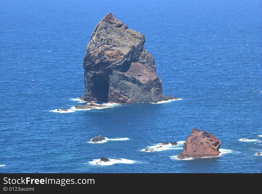 Rock in ocean