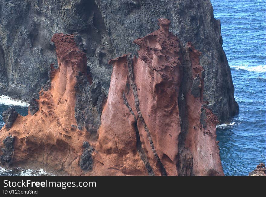 Rocks in the middle of the sea