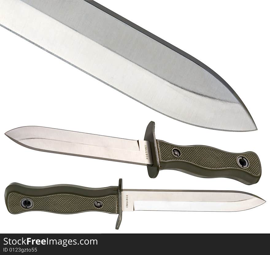 Modern bundeswehr knife. Isolated by clipping path on white background. Modern bundeswehr knife. Isolated by clipping path on white background.