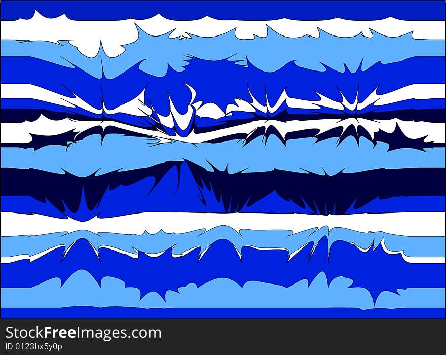 Abstract composition of water. Stylization of waves. Abstract composition of water. Stylization of waves.