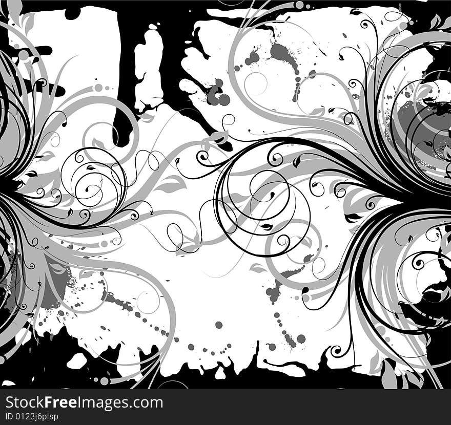 Abstract floral background. A vector format is added. Suits well for a postcard or background. Abstract floral background. A vector format is added. Suits well for a postcard or background