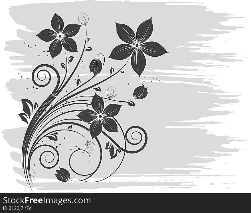 Abstract floral background. A vector format is added. Suits well for a postcard or background. Abstract floral background. A vector format is added. Suits well for a postcard or background