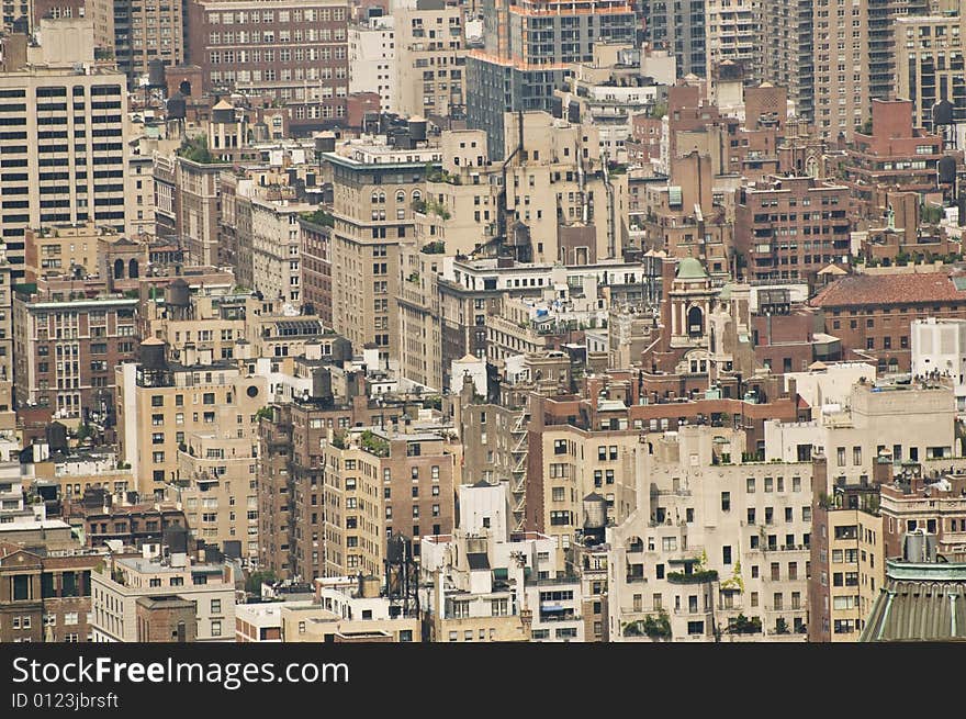 New York City buildings from the Top of the Rock. New York City buildings from the Top of the Rock