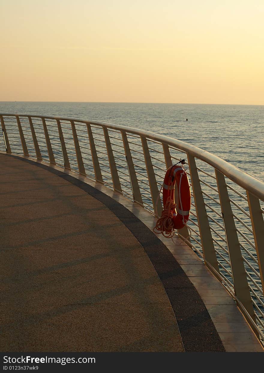 Glimpse of a dock