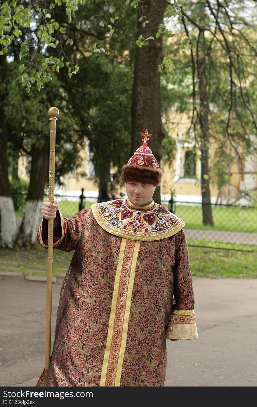 The historical masquerade in Russia, outdoor in summer. The historical masquerade in Russia, outdoor in summer