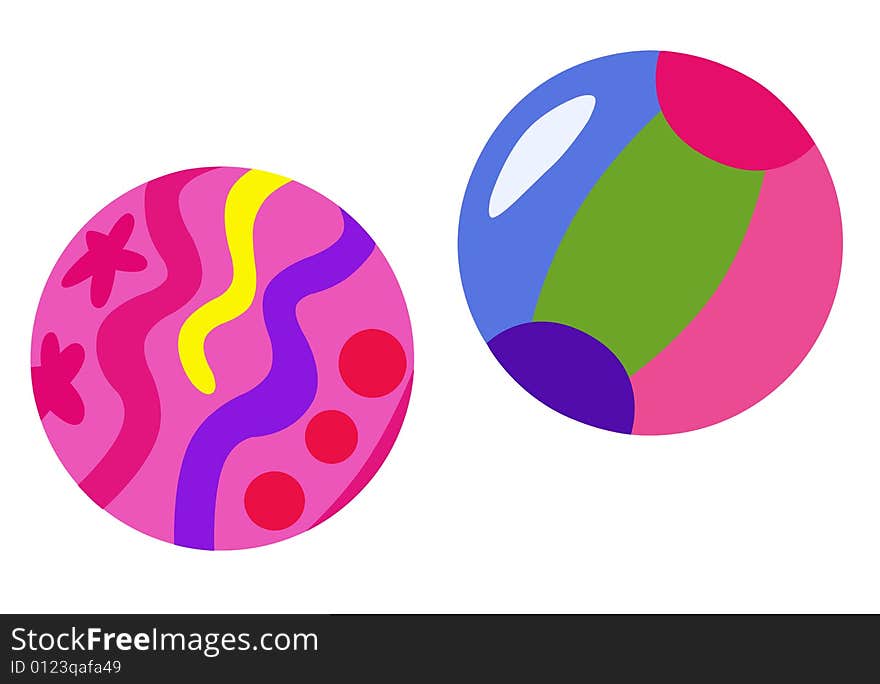 A set cartoon color full balls. A set cartoon color full balls.