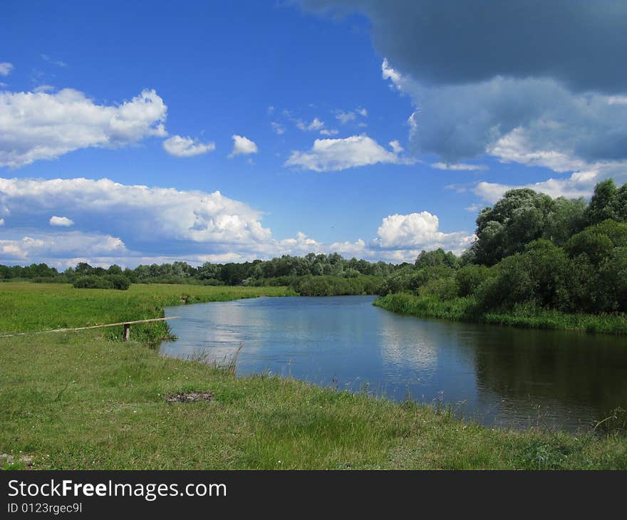 View of nice  river and the sky. View of nice  river and the sky