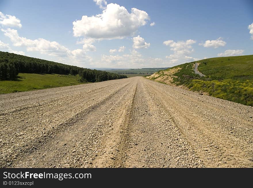 Construction of a new highway.