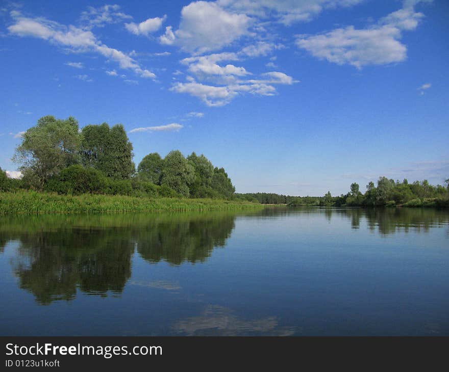 View of nice  river and the sky. View of nice  river and the sky