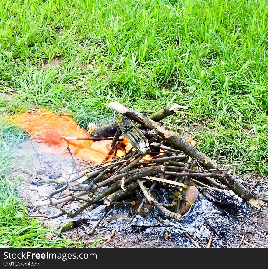 Fire on nature for your design