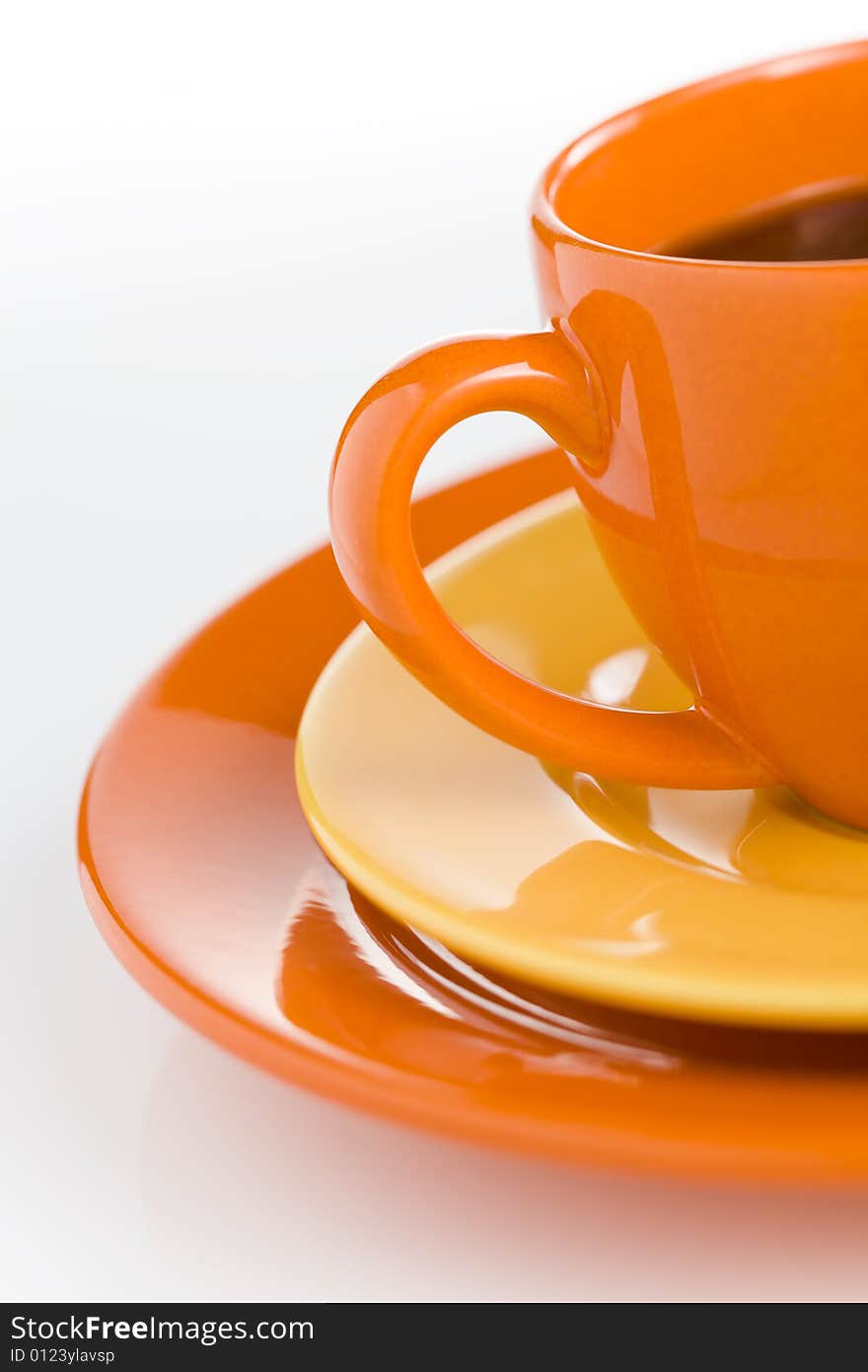 Orange coffee cup