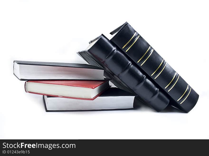 Books on a white background. Books on a white background