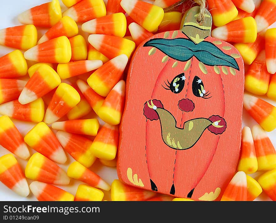 Candy Corn And Pumpkin