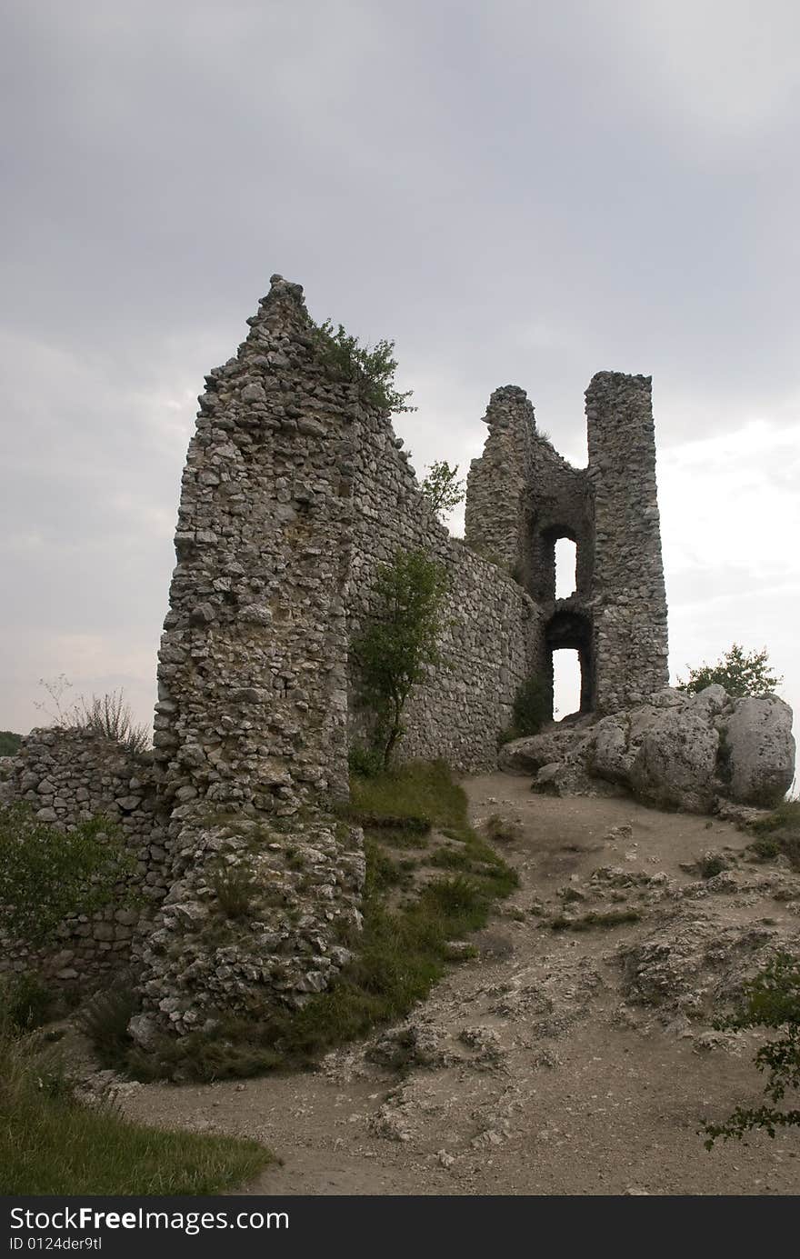 Ruin of castle in  Waisenstein;  Pálava-Moravia, Czech republic