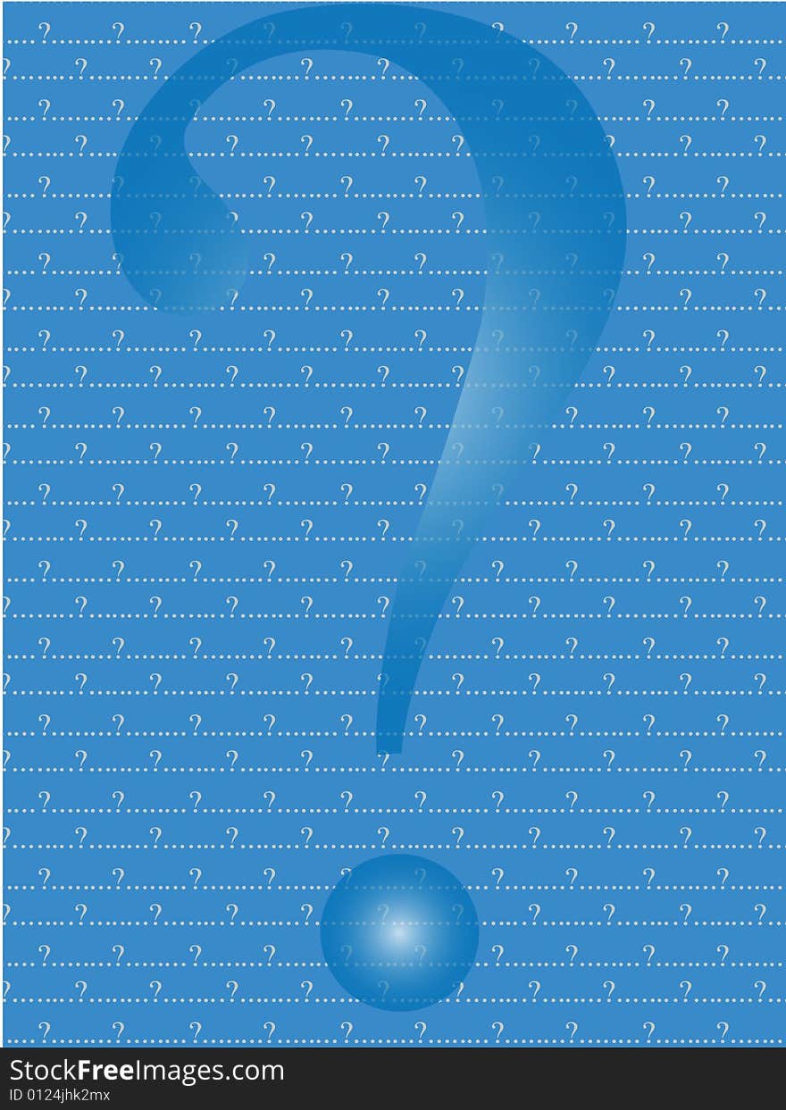 An illustration of blue question mark background. An illustration of blue question mark background