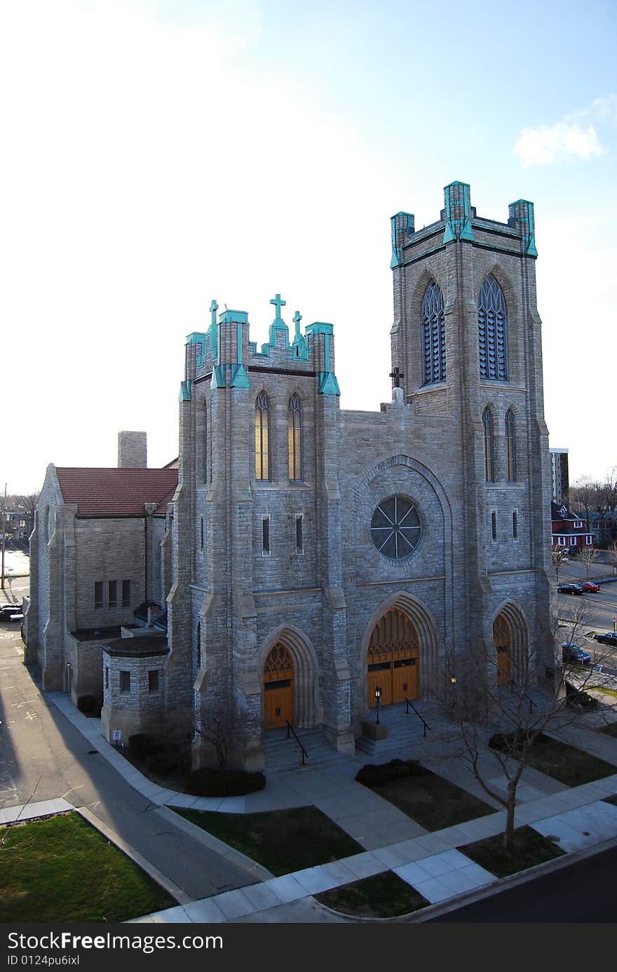 This church was built in Lansing Michigan. This church was built in Lansing Michigan