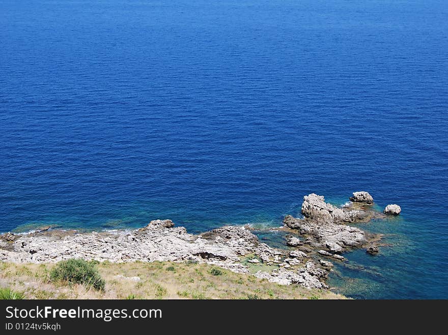 The cliff of Marettimo island in Sicily