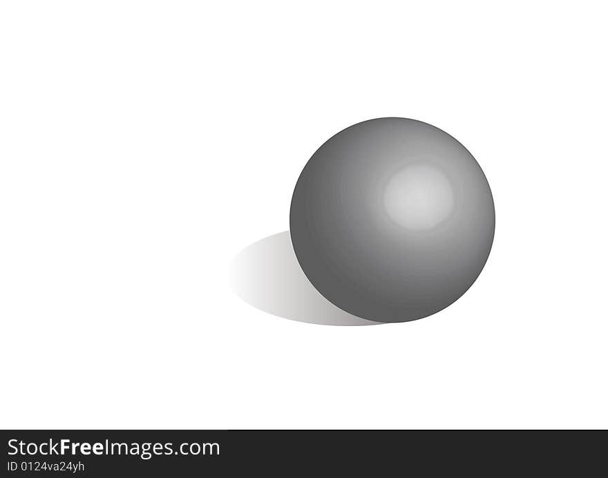 A ball with a white background